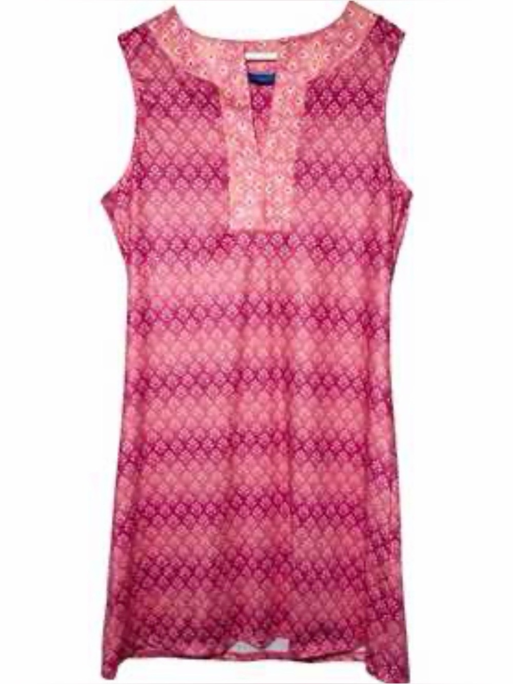 Like new Cabana Life Dresses Coral Geo Tunic Dress